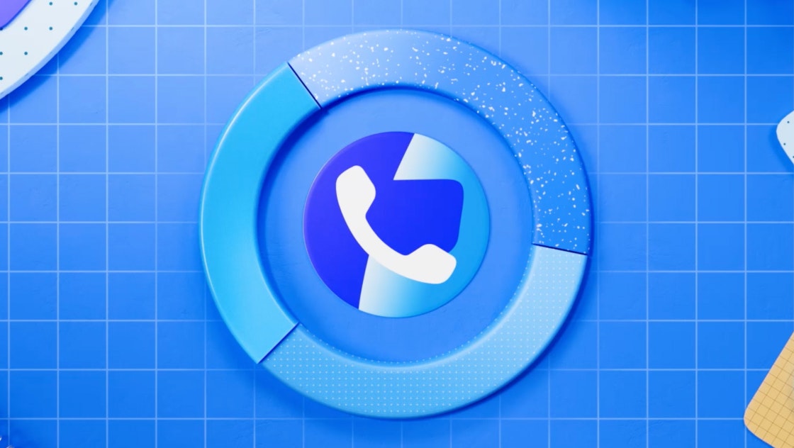 Blue screen with Truecaller Caller ID
