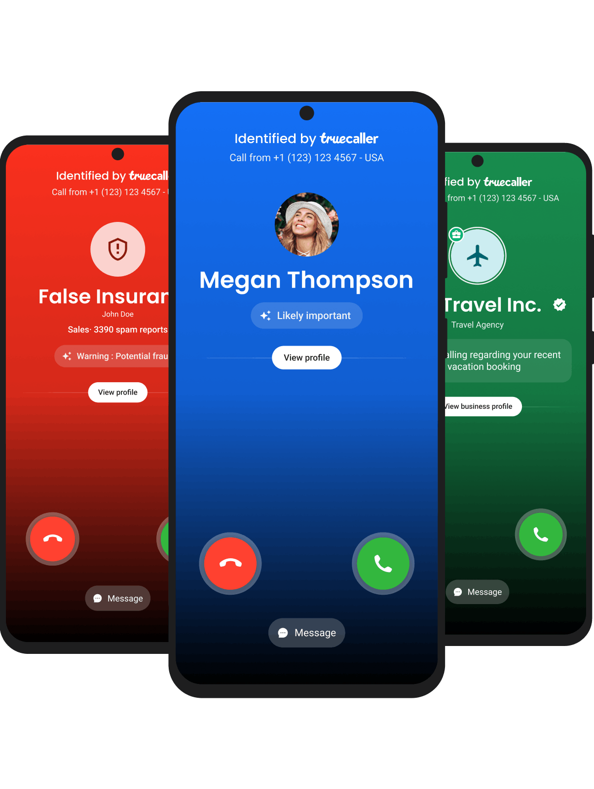 Different Colors for Truecaller Caller ID Screens
